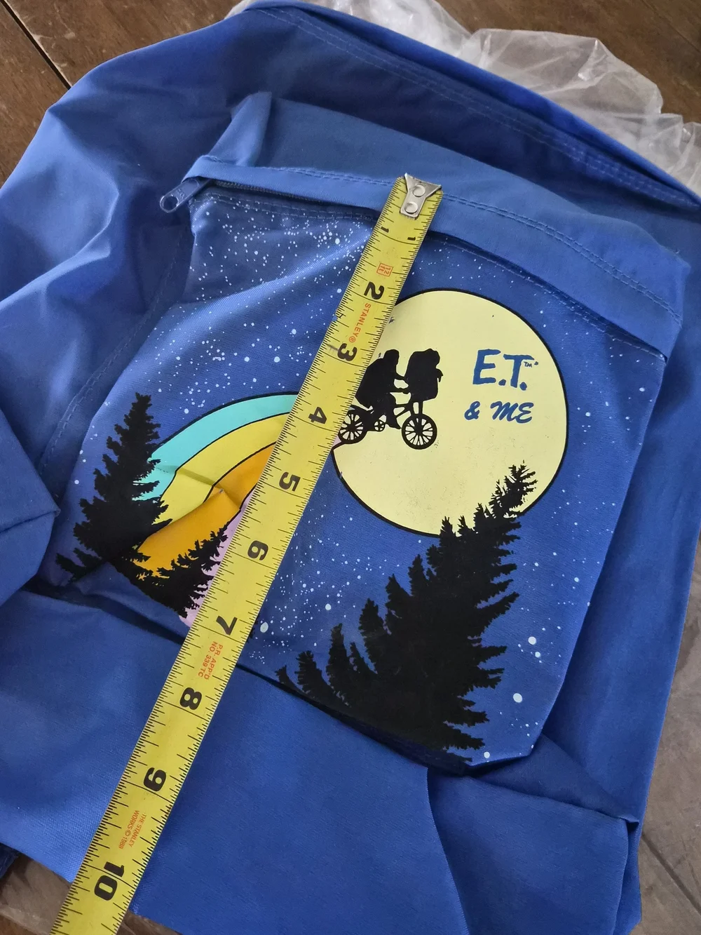 E.T. & Me Rainbow Moon Graphic Blue Hoodie
